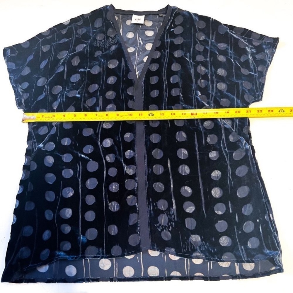 CAbi Blue Cuffed Sleeve Relaxed Blouse - Picture 6 of 7